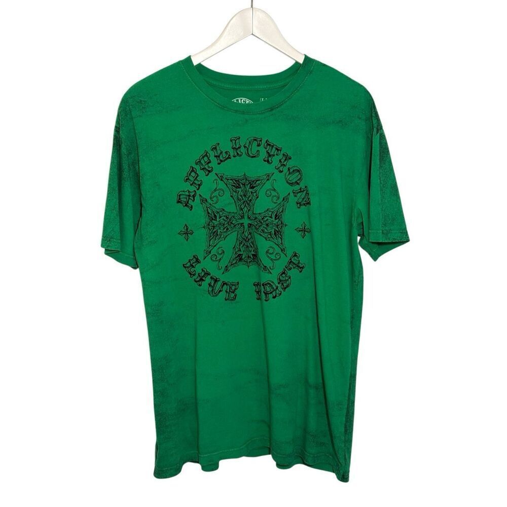 Affliction Final Battle short sleeve t-shirt in green - XL